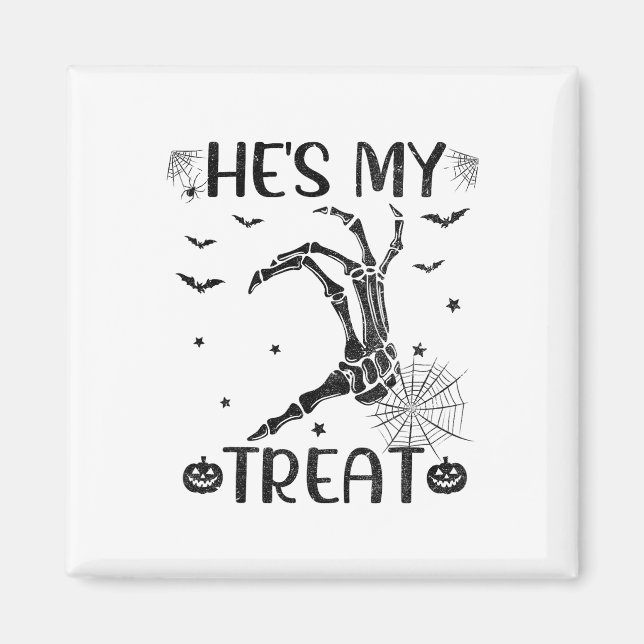 Imán Hes My Trech Matching Couples Skeleton Halloween C (Frente)