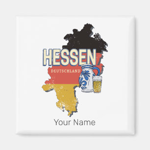 Imán Hesse Alemania Mapa del Estado Retro Recuerdos de