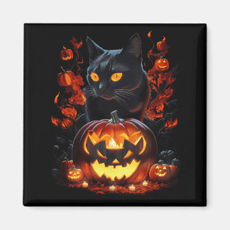 Imán Hex, la camiseta de gato negro de Halloween
