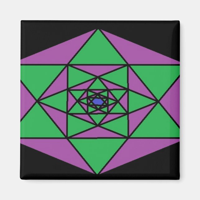 Imán Hexagon Mandala (Frente)
