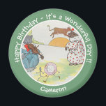 Imán Hey Diddle Diddle Birthday Party Collection<br><div class="desc">Ilustracion de rima de guardería de "La verdadera gansa madre" de Blanche Fisher Wright (1916). Una imagen de dominio público fuera de los derechos de autor. Esto se hace a partir de una imagen de muy alta resolución, escaneada directamente desde la fuente original, y por lo tanto ofrece la más...</div>