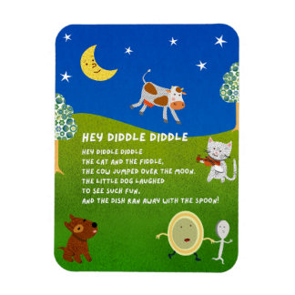 Imán Hey Diddle Diddle Nursery Rhyme Magnet