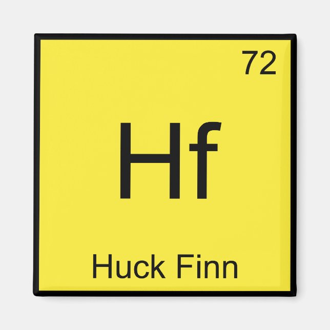 Imán Hf - Huck Finn Camiseta de símbolo de elemento de  (Frente)