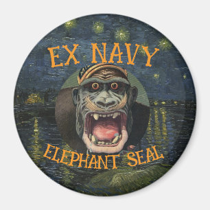 Imán HG Ex Armada Elefante Marino Orgulloso Veterano Ej