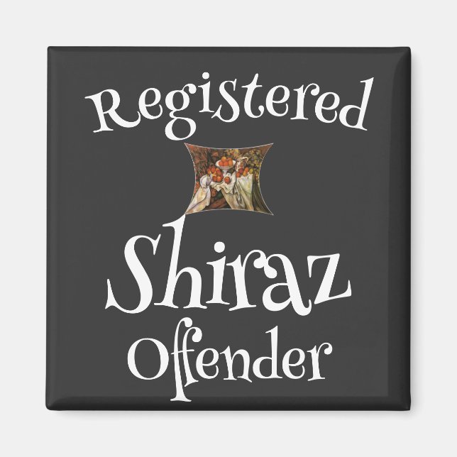 Imán HG FW FV Shiraz infractor registrado (Frente)