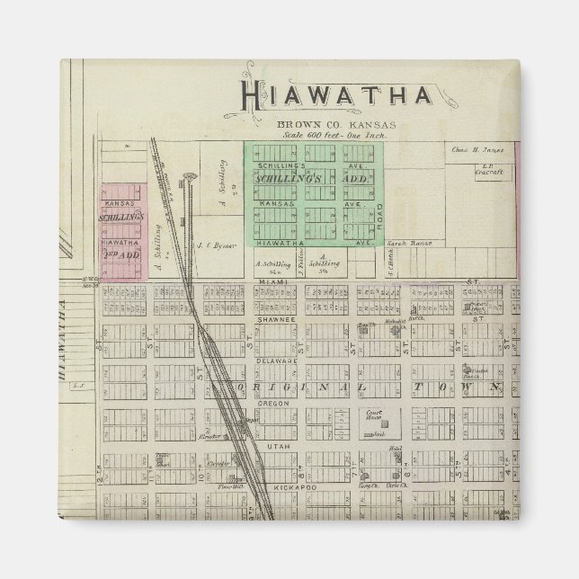 Imán Hiawatha, Everest, Morrill y Baker, Kansas (Frente)