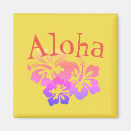 Imán Hibisco Arcoíris Aloha
