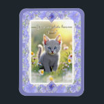 Imán Hibiscus & lace BLUE<br><div class="desc">Para mí, el hibisco es una de las flores más bellas. Mi inspiración aquí, con esta flor, es un romántico patrón de encaje blanco (efecto gráfico) y un patrón de arbusto de hibisco (en los mismos tonos) con un pequeño contorno dorado claro. Les propongo un estilo floral fresco, suave y...</div>