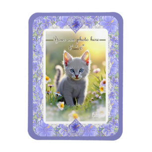 Imán Hibiscus & lace BLUE