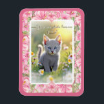 Imán Hibiscus & lace PINK<br><div class="desc">Para mí, el hibisco es una de las flores más bellas. Mi inspiración aquí, con esta flor, es un romántico patrón de encaje blanco (efecto gráfico) y un patrón de arbusto de hibisco (en los mismos tonos) con un pequeño contorno dorado claro. Les propongo un estilo floral fresco, suave y...</div>