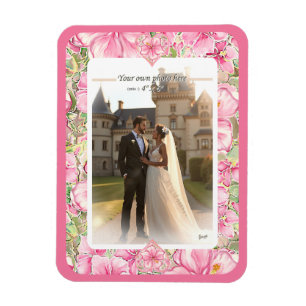 Imán Hibiscus & lace PINK