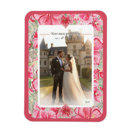 Imán Hibiscus & lace RED