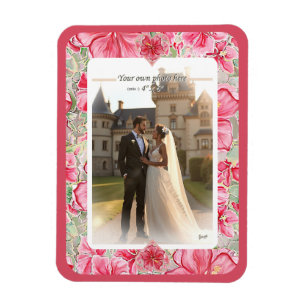 Imán Hibiscus & lace RED