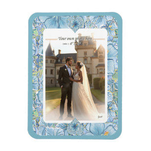 Imán Hibiscus & lace TURQUOISE