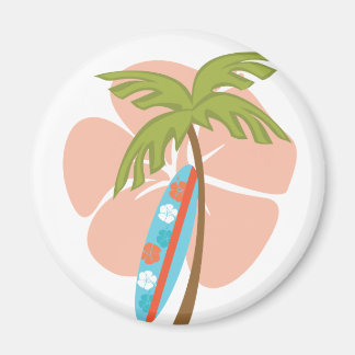 Imán Hibiscus Surfboard