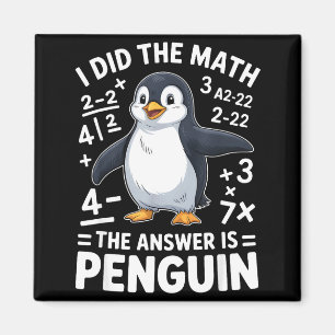 Imán Hice el pingüino de matemáticas divertido profesor