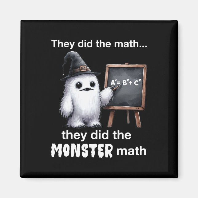 Imán Hicieron El Monster Math Yeti Gracioso Té De Hallo (Frente)