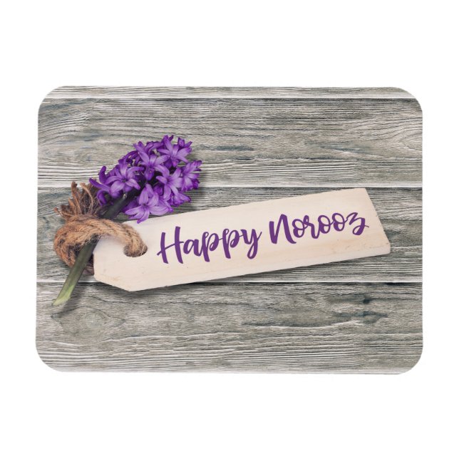 Imán Hícono Rustic Happy Norooz - Magnet Flexible (Horizontal)