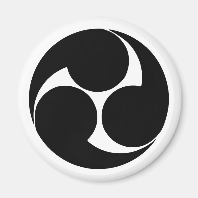 Imán Hidari mitsudomoe, Japón (Frente)