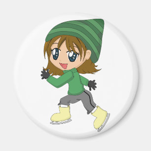 imán Hielo-patinador del chica