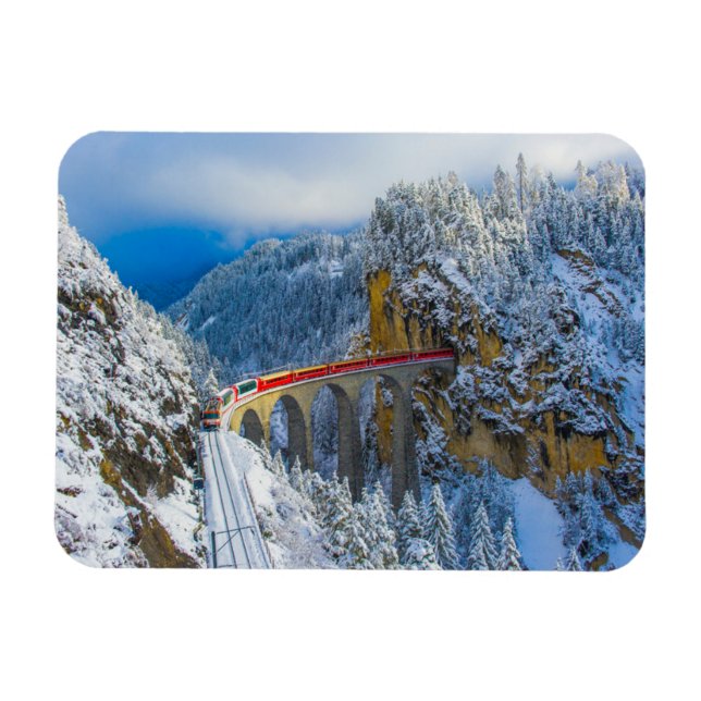 Imán Hielo y nieve | Bernina Express, Suiza (Horizontal)