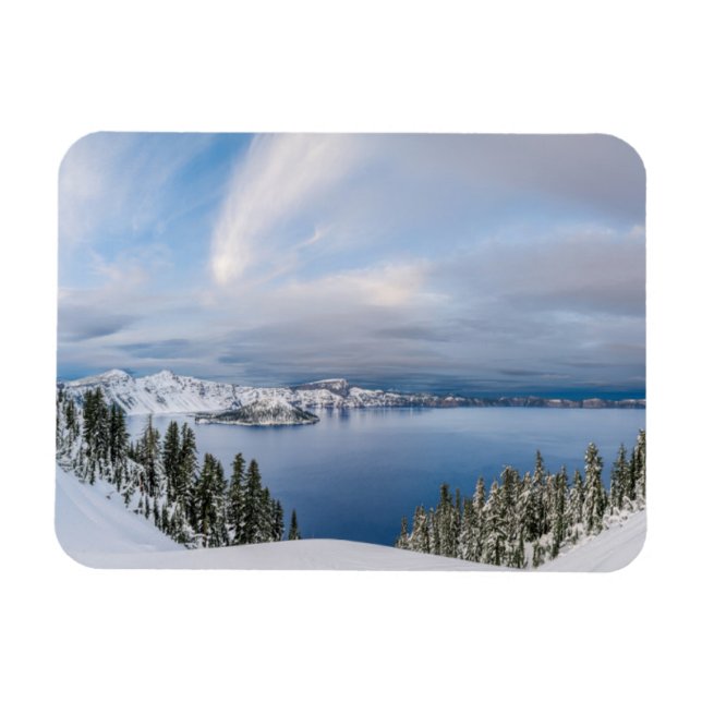 Imán Hielo y nieve | Crater Lake Oregon (Horizontal)