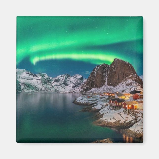 Imán Hielo y nieve | Luces boreales, Noruega (Frente)