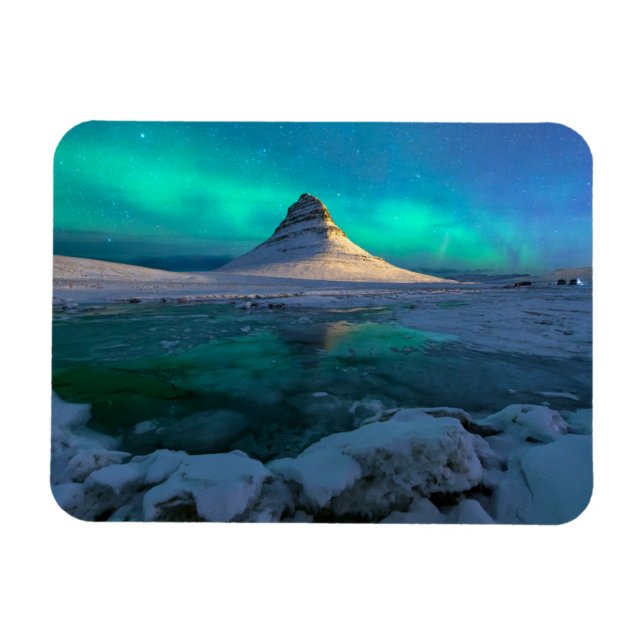 Imán Hielo y nieve | Montaña Kirkjufall, Islandia (Horizontal)