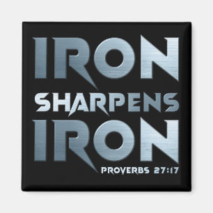 Imán Hierro Sharpens Hierro - Proverbio cristiano para