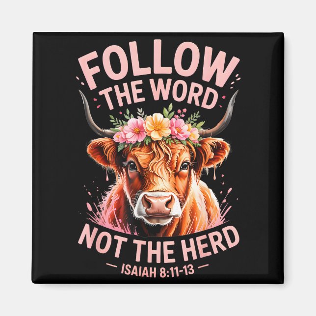 Imán Highland Cow Christian  (Frente)