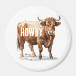 Imán Highland Cow Howdy