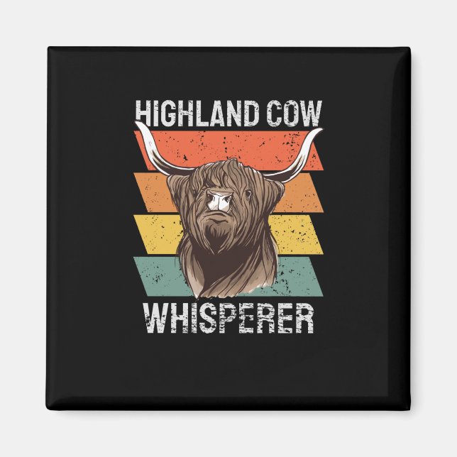 Imán Highland Cow Whisperer (Frente)