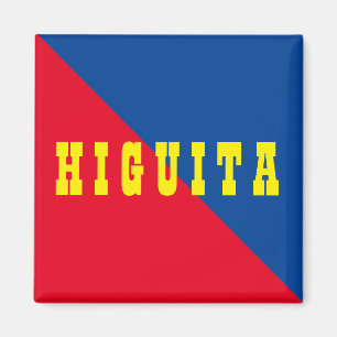 Imán Higüita amarilla roja personalizada