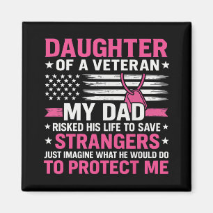 Imán Hija De Un Veterano Padre Del Día Del Padre Vetera