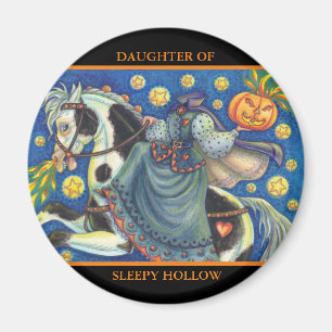 Imán HIJA DEL HOLLOW SLEEPY HALLOWEEN MAGNET Round