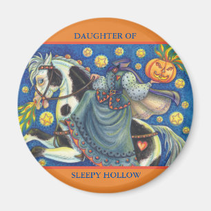 Imán HIJA DEL HOLLOW SLEEPY HALLOWEEN MAGNET Round
