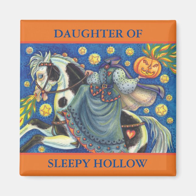 Imán HIJA DEL HOLLOW SLEEPY HALLOWEEN MAGNET Square (Frente)