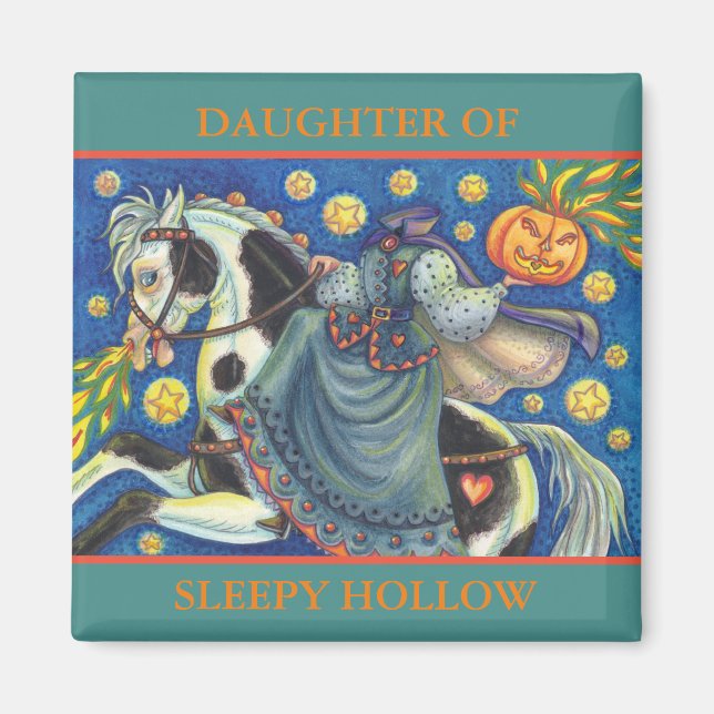 Imán HIJA DEL HOLLOW SLEEPY HALLOWEEN MAGNET Square (Frente)