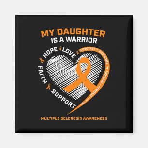 Imán Hija guerrera Usa Naranja Esclerosis Múltiple Aw