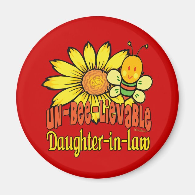 Imán Hija increible en la ley girasoles y abejas (Frente)