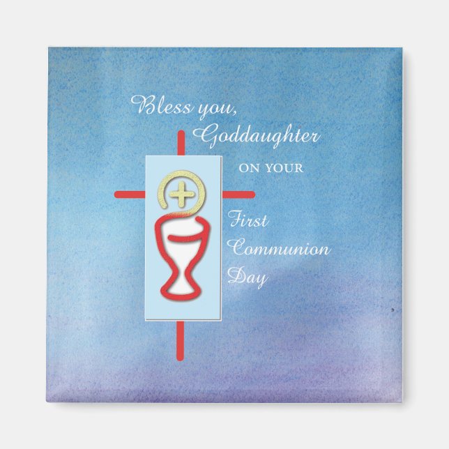 Imán Hija, Primera Santa Comunión, Turquesa (Frente)