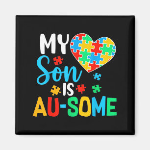 Imán Hijo es Au-Some Autismo Mamá Aceptación Conciencia