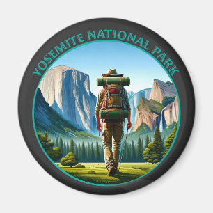 Imán Hiker en el Parque Nacional Yosemite