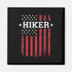 Imán Hiker Orgulloso Bandera Estadounidense Patriótica