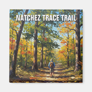Imán Hiker sobre el sendero Natchez Trace
