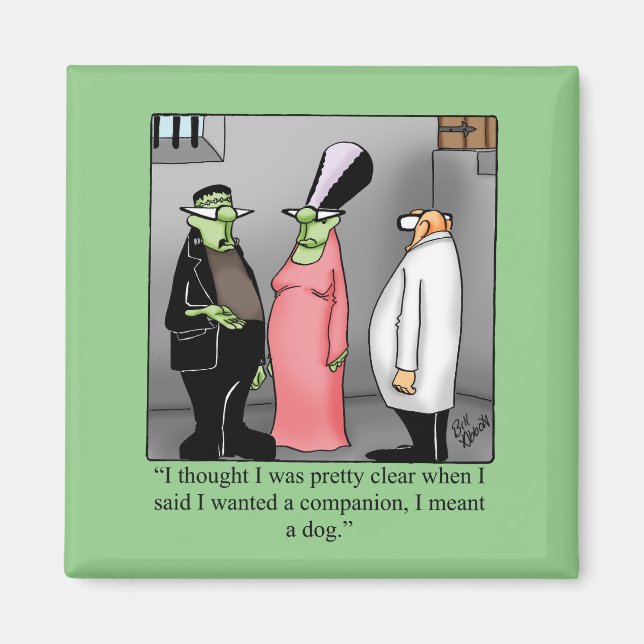 Imán Hilarico Frankenstein Square Magnet (Frente)