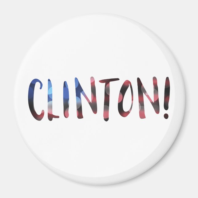 Imán Hillary Clinton bokeh (Frente)