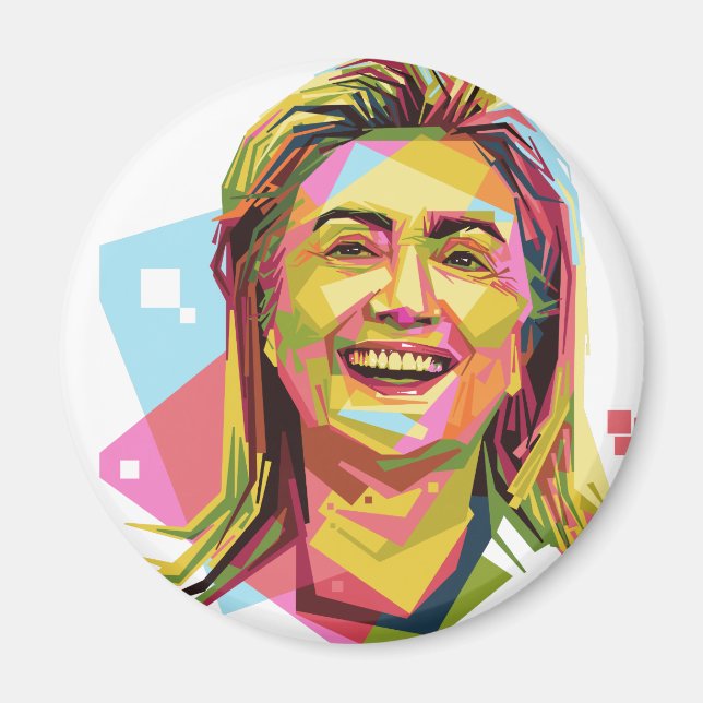 Imán Hillary Clinton pastel (Frente)