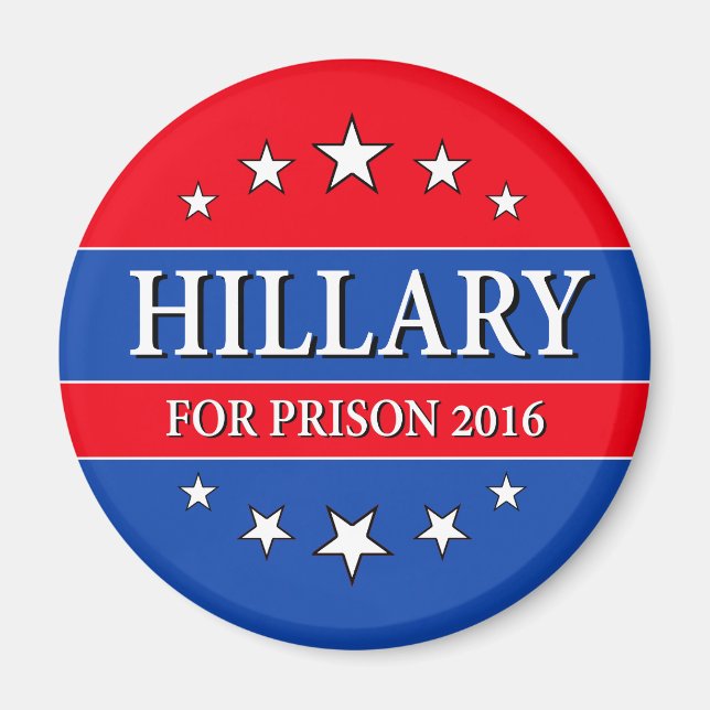 IMÁN "HILLARY FOR PRISON 2016" (Frente)