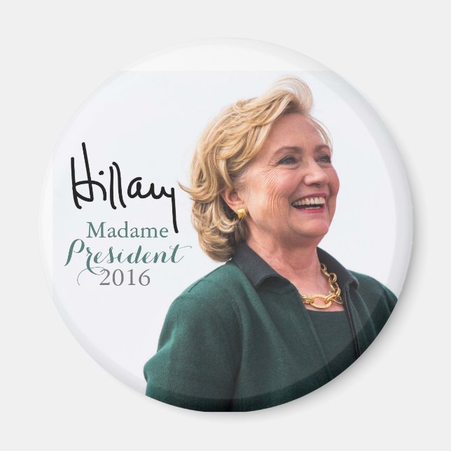 Imán Hillary Rodham Clinton Señora Presidenta Magnet (Frente)